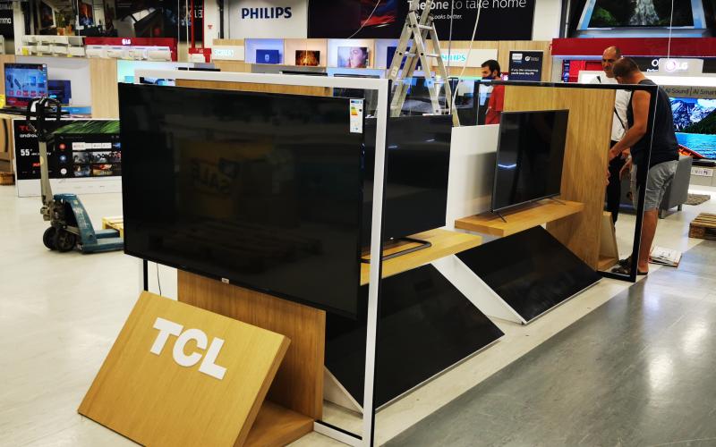 TCL островен стелаж Ес Джи Груп ЕООД Оборудване за търговски обекти и складове